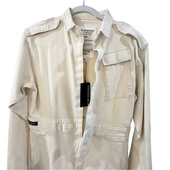 Oak & Acorn Rebelle Reserve Coverall Jumpsuit Ecru Utility Denim XS NWT - Picture 7 of 12